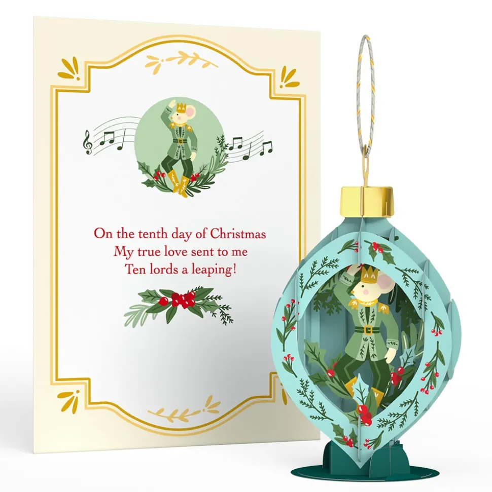 Lovepop Advent Calendars|Decor|12 Days of Christmas Merry Ornament Set