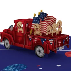 Lovepop Independence Day 7/4|Americana Truck Pop-Up Card