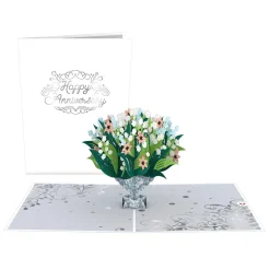 Lovepop Greeting Cards|Anniversary|Anniversary Lily of the Valley Pop-Up Card