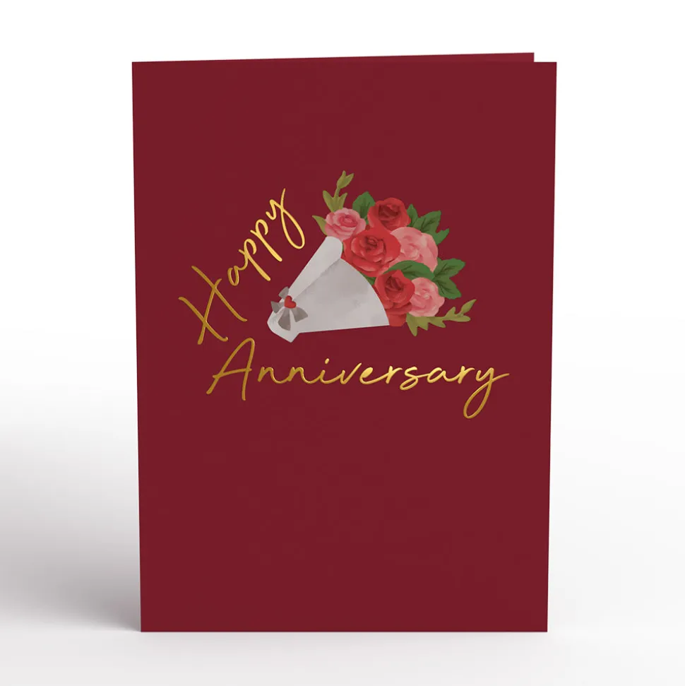Lovepop Greeting Cards|Anniversary|Anniversary Roses Bouquet Pop-Up Card