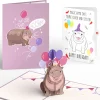 Lovepop Birthday|Baby Pygmy Birthday with Magic Hippo Pop-Up Card and Sentiment Set