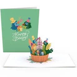 Lovepop Birthday|Birthday Birds Basket: Paperpop® Card