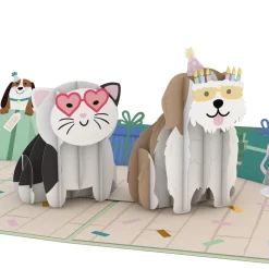 Kids Lovepop Greeting Cards|Birthday|Birthday Cats and Dogs Pop-Up Card