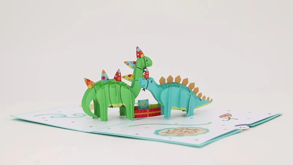 Kids Lovepop Greeting Cards|Birthday|Birthday Dinosaurs Pop-Up Card