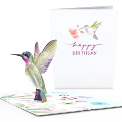 Lovepop Greeting Cards|Birthday|Birthday Hummingbird Pop-Up Card