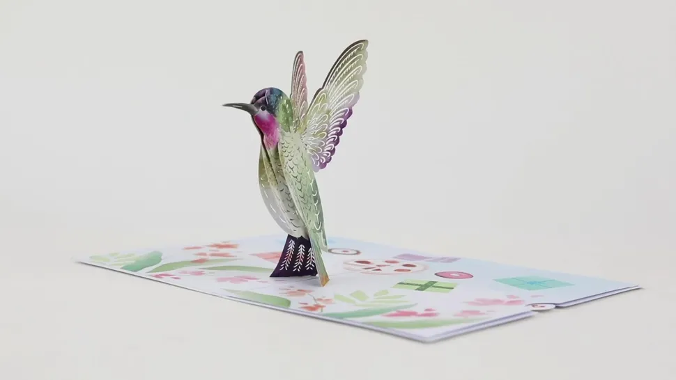 Lovepop Greeting Cards|Birthday|Birthday Hummingbird Pop-Up Card