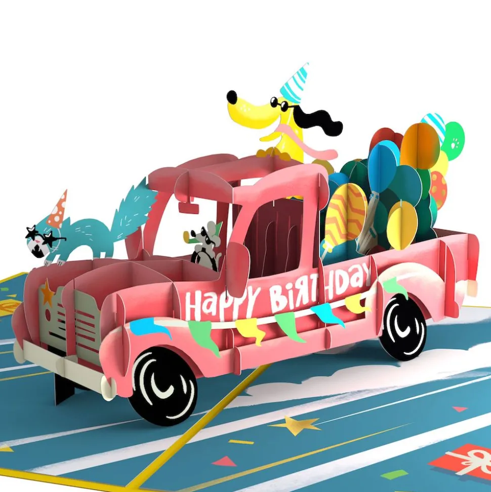 Kids Lovepop Greeting Cards|Birthday|Birthday Truck Pop-Up Card