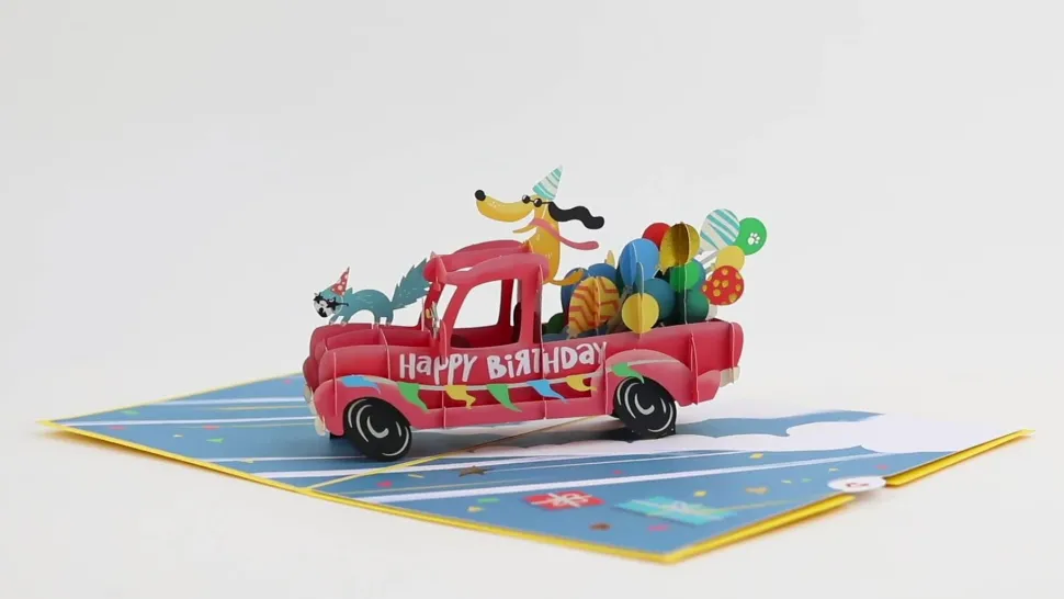 Kids Lovepop Greeting Cards|Birthday|Birthday Truck Pop-Up Card