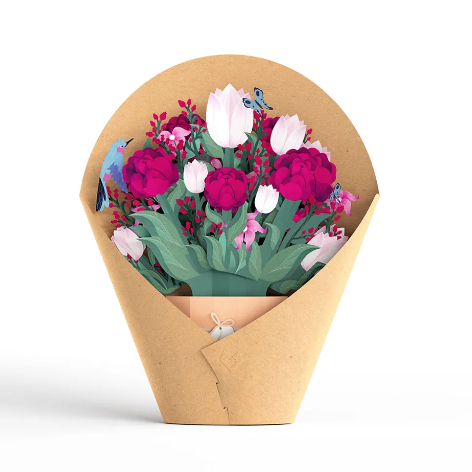 Lovepop Pop-Up Bouquets|Card & Gift Bundles|Blessing to Have a Mom Like You Hummingbird Suncatcher Card & Bouquet Bundle