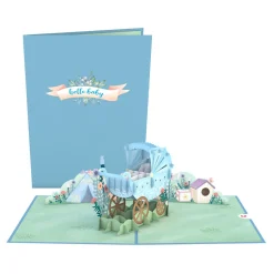 Kids Lovepop Baby|Kids|Blue Baby Carriage Pop-Up Card