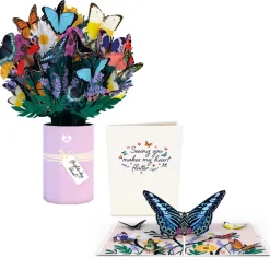 Lovepop Pop-Up Bouquets|Card & Gift Bundles|Brighter Days Ahead Butterfly Bundle