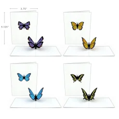 Kids Lovepop Notecards|Get Well|Butterfly Notecards (Assorted 4-Pack)