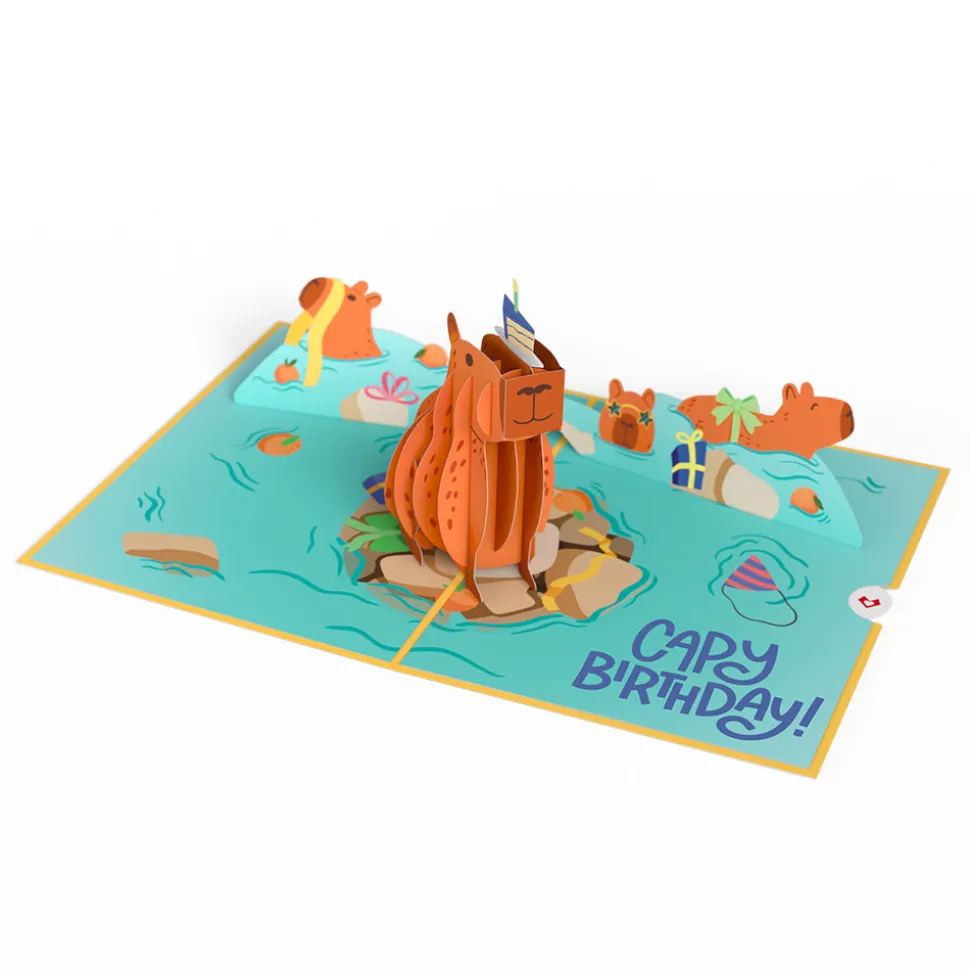 Lovepop Greeting Cards|Birthday|Capybara Birthday Pop-Up Card