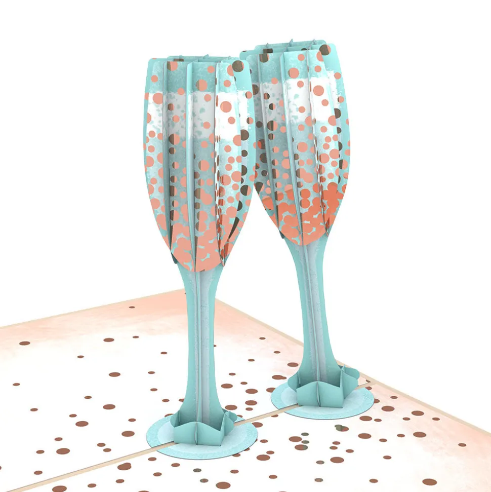 Lovepop Birthday|Champagne Toast Birthday Pop-Up Card and Sentiment Set for Any Man