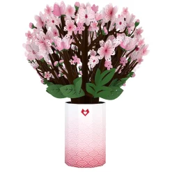 Lovepop Pop-Up Bouquets|Card & Gift Bundles|Cherry Blossom with Cardinals Pop-Up Card & Bouquet Bundle