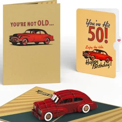 Lovepop Birthday|Classic Car 50th Birthday Pop-Up Card and Sentiment Set