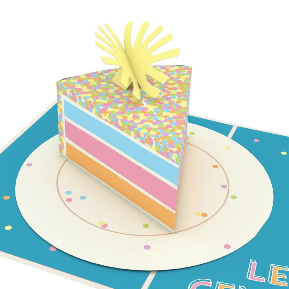 Kids Lovepop Birthday|Kids|Confetti Birthday Cake Slice Pop-Up Card
