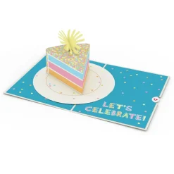 Kids Lovepop Birthday|Kids|Confetti Birthday Cake Slice Pop-Up Card