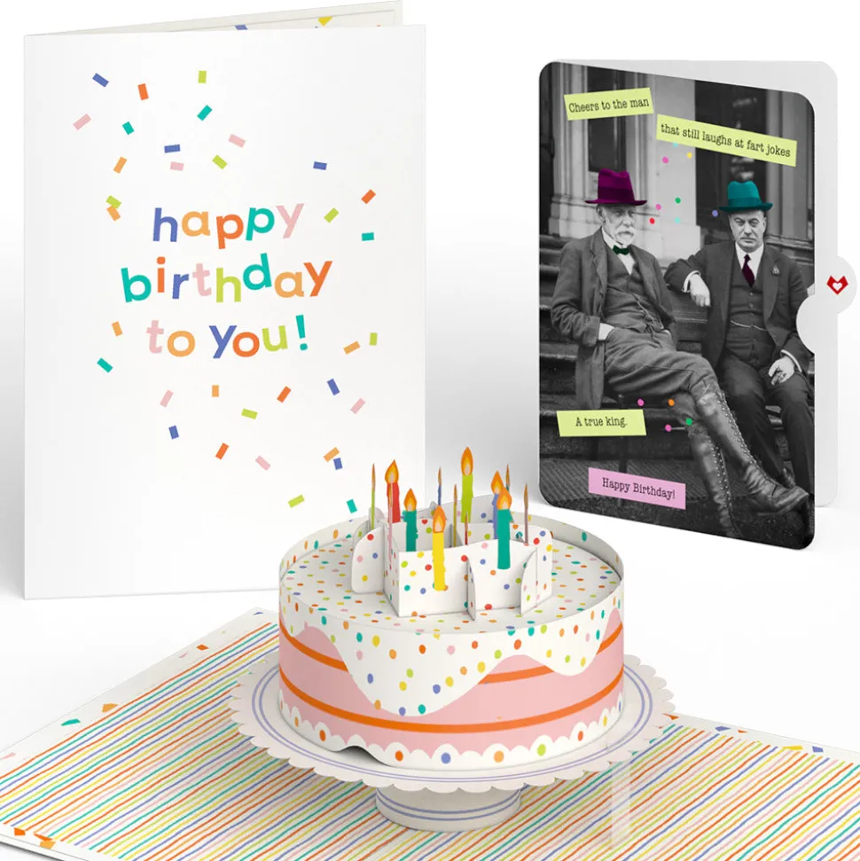 Lovepop Birthday|Confetti Cake Birthday Pop-Up Card and Sentiment Set for Any Man