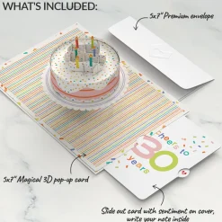 Lovepop Birthday|Confetti Cake 30th Birthday Pop-Up Card and Sentiment Set