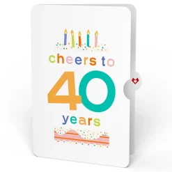 Lovepop Birthday|Confetti Cake 40th Birthday Pop-Up Card and Sentiment Set