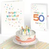 Lovepop Birthday|Confetti Cake 50th Birthday Pop-Up Card and Sentiment Set