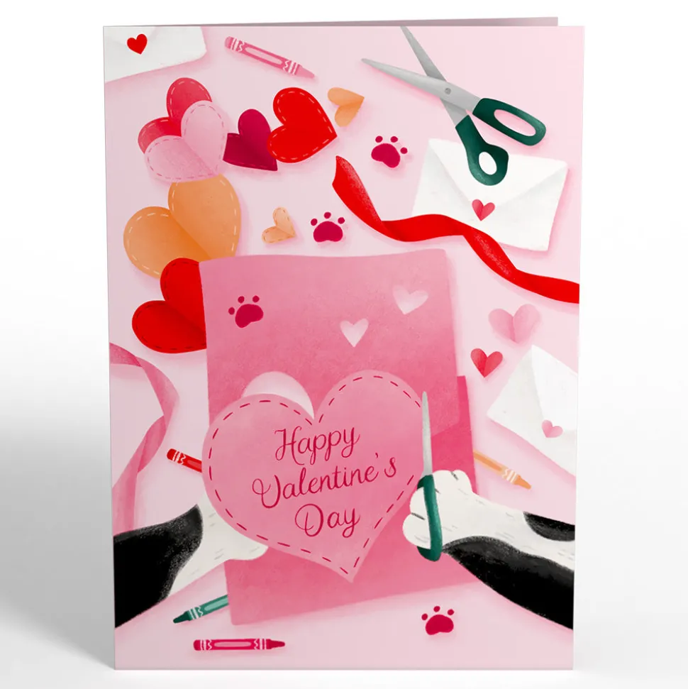 Kids Lovepop Greeting Cards|Valentine'S Day 2/14|Crafty Cat Valentine’s Day Surprise Pop-Up Card