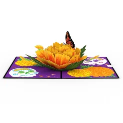 Lovepop Halloween 10/31|Día de los Muertos Marigold Pop-Up Card