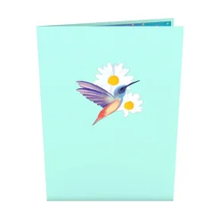 Lovepop Greeting Cards|Birthday|Daisy Patch Hummingbirds Pop-Up Card