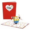 Kids Lovepop Greeting Cards|Anniversary|Despicable Me Minions Bananas For You Pop-Up Card