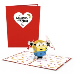 Kids Lovepop Greeting Cards|Anniversary|Despicable Me Minions Bananas For You Pop-Up Card