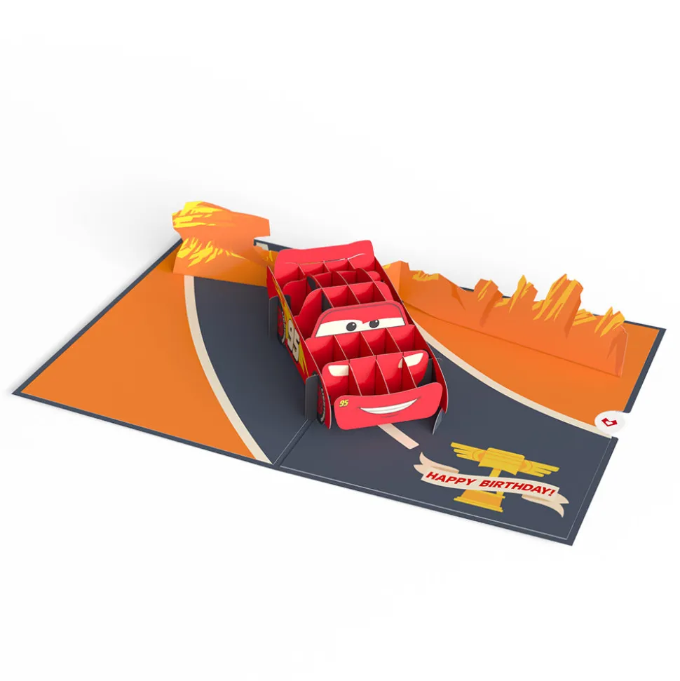 Lovepop Greeting Cards|Birthday|Disney and Pixar Cars Lightning McQueen Kachow! Birthday Pop-Up Card