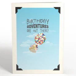 Lovepop Card & Gift Bundles|Decor|Disney and Pixar Up Birthday Adventures Pop-Up Card & Bouquet Bundle