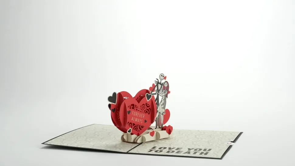 Kids Lovepop Anniversary|Valentine'S Day 2/14|Disney Tim Burton's The Nightmare Before Christmas Love You to Death Pop-Up Card