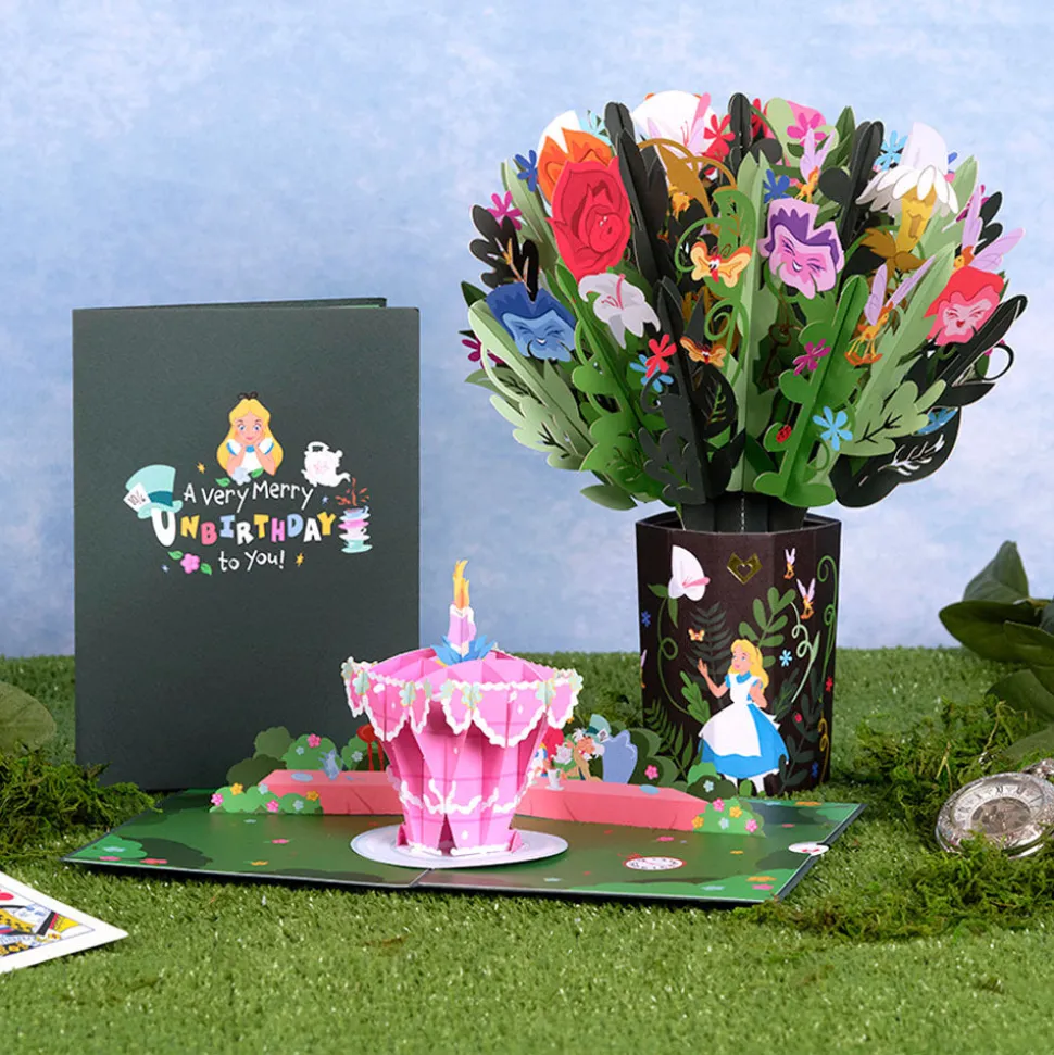 Kids Lovepop Pop-Up Bouquets|Card & Gift Bundles|Disney's Alice in Wonderland Merry Unbirthday Bundle