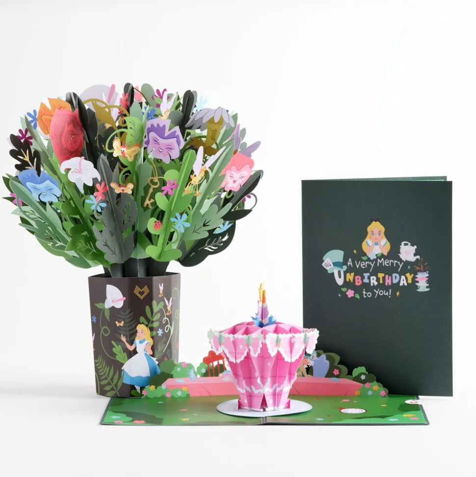Kids Lovepop Pop-Up Bouquets|Card & Gift Bundles|Disney's Alice in Wonderland Merry Unbirthday Bundle