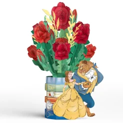 Lovepop Pop-Up Bouquets|Card & Gift Bundles|Disney’s Beauty and the Beast Pop-Up Card & Flower Buds Bouquet Bundle