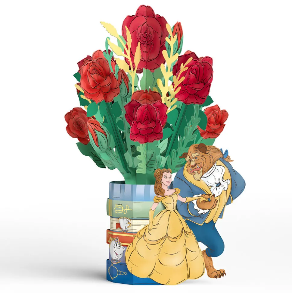 Lovepop Pop-Up Bouquets|Card & Gift Bundles|Disney’s Beauty and the Beast Pop-Up Card & Flower Buds Bouquet Bundle