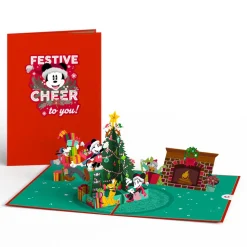 Kids Lovepop Greeting Cards|Christmas 12/25|Disney's Mickey & Friends - Festive Cheer Pop-Up Card