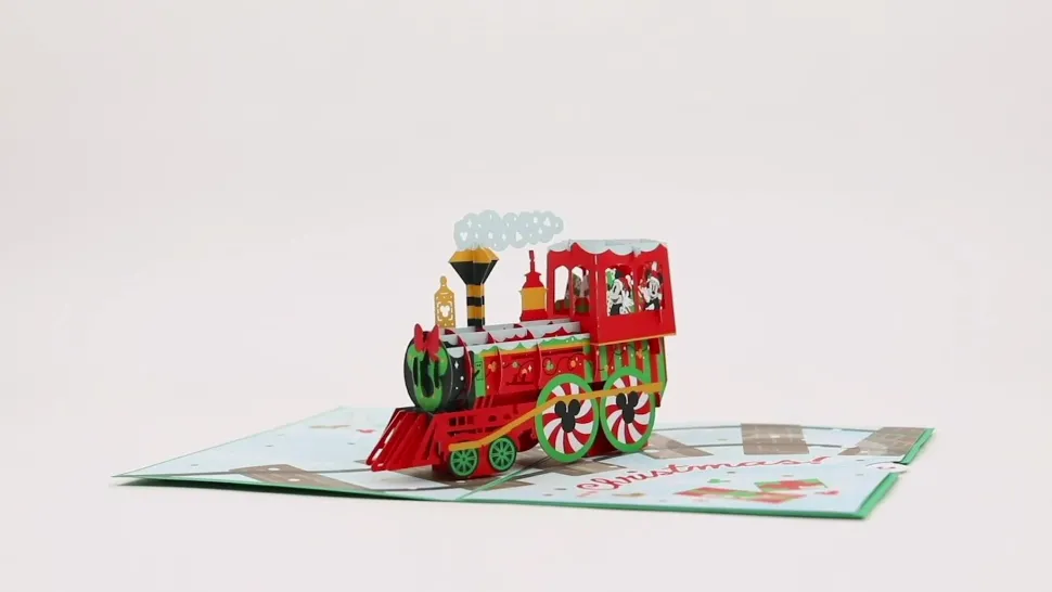 Kids Lovepop Christmas 12/25|Kids|Disney's Mickey & Minnie Christmas Train Pop-Up Card