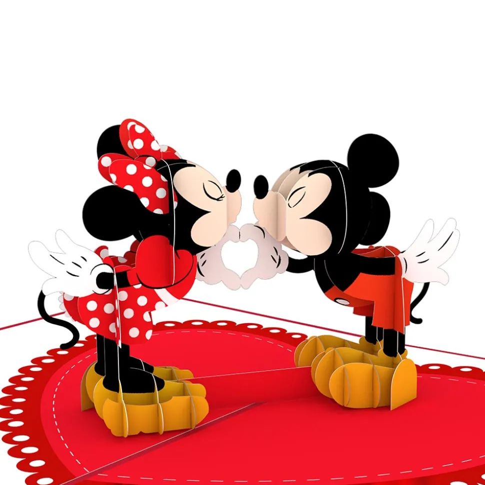 Kids Lovepop Anniversary|Wedding|Disney's Mickey & Minnie Heart-to-Heart Pop-Up Card