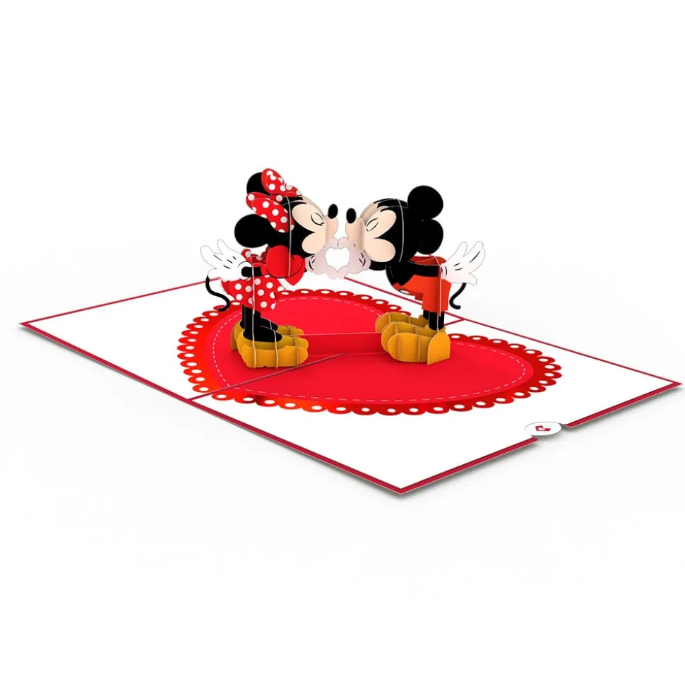 Kids Lovepop Anniversary|Wedding|Disney's Mickey & Minnie Heart-to-Heart Pop-Up Card