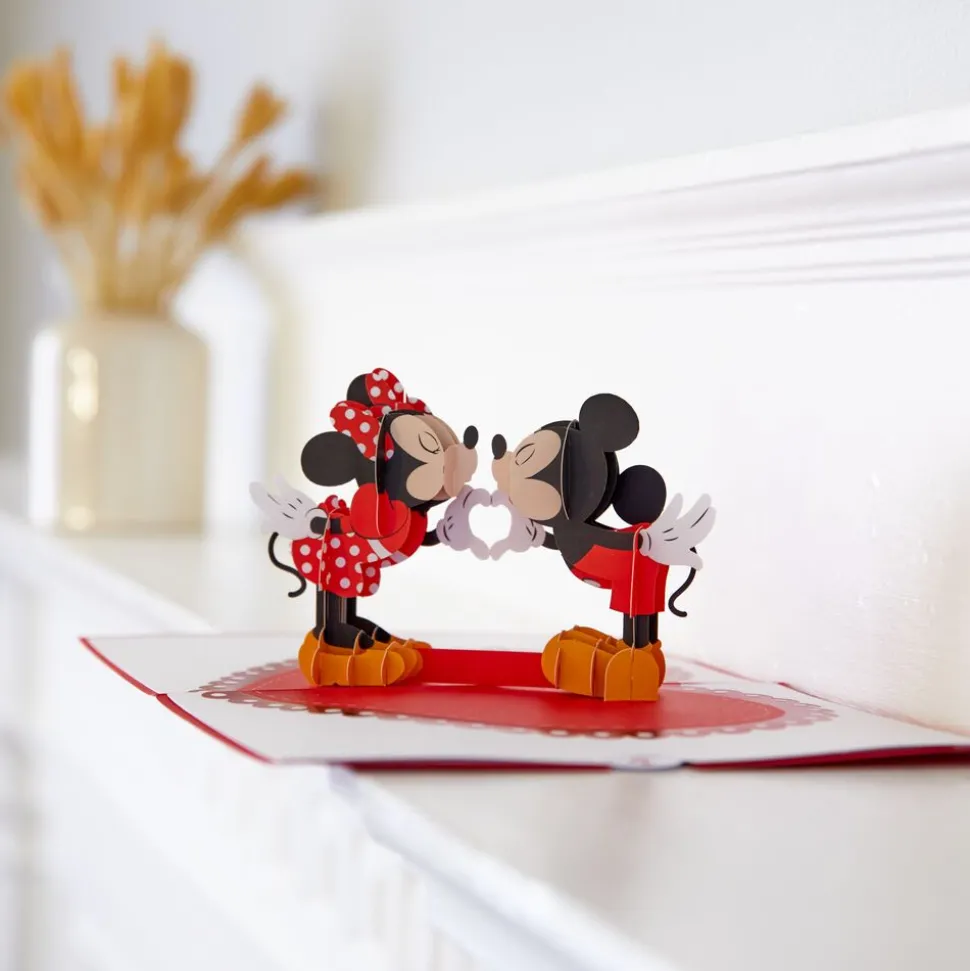 Kids Lovepop Anniversary|Wedding|Disney's Mickey & Minnie Heart-to-Heart Pop-Up Card