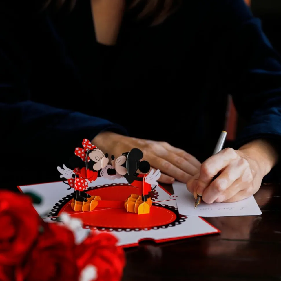 Kids Lovepop Anniversary|Wedding|Disney's Mickey & Minnie Heart-to-Heart Pop-Up Card