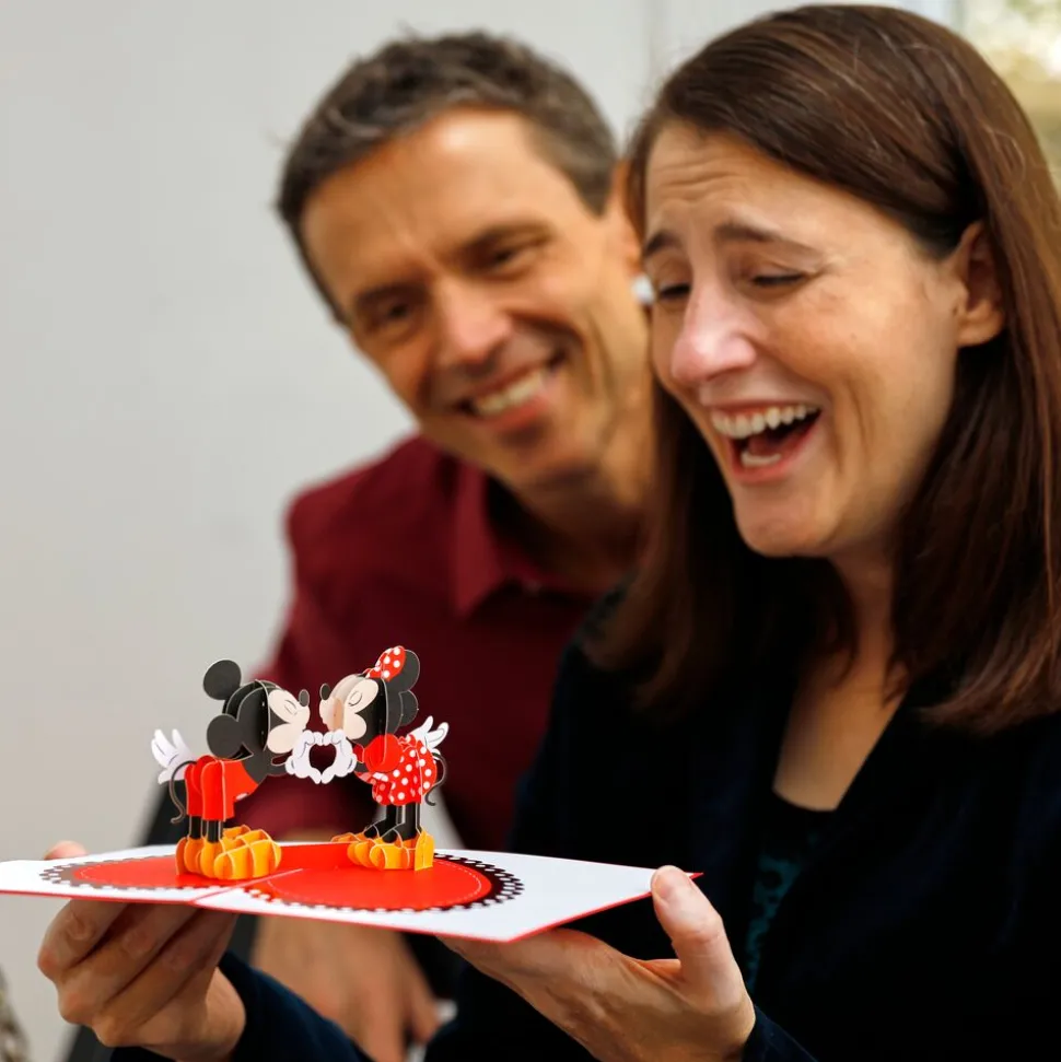 Kids Lovepop Anniversary|Wedding|Disney's Mickey & Minnie Heart-to-Heart Pop-Up Card