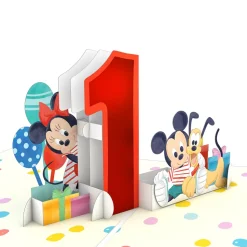 Kids Lovepop Birthday|Baby|Disney's Mickey and Friends 1st Birthday Pop-Up Card
