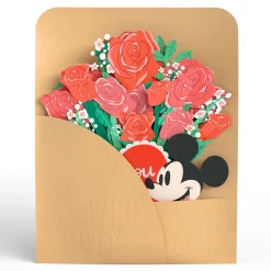 Lovepop Pop-Up Bouquets|Card & Gift Bundles|Disney’s Mickey Mouse Love You Lots Pop-Up Card & Flower Buds Bouquet Bundle
