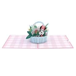 Kids Lovepop Greeting Cards|Just Because|Disney's Minnie Mouse Flower Basket Pop-Up Card