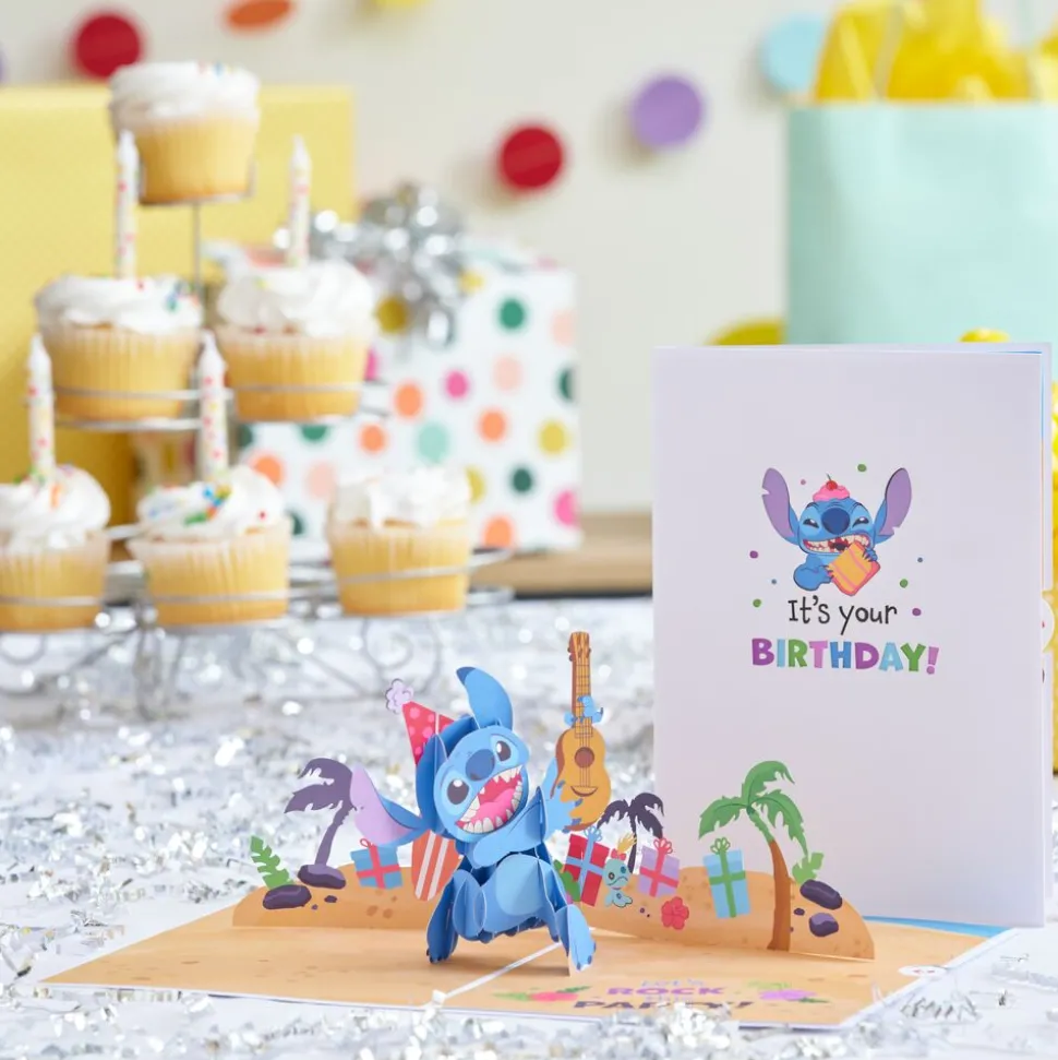 Kids Lovepop Greeting Cards|Birthday|Disney's Stitch Rockin' Birthday Pop-Up Card
