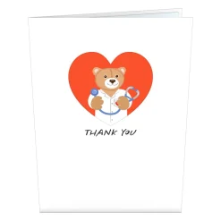 Lovepop Greeting Cards|Thank You|Doctor Bear Pop-Up Card
